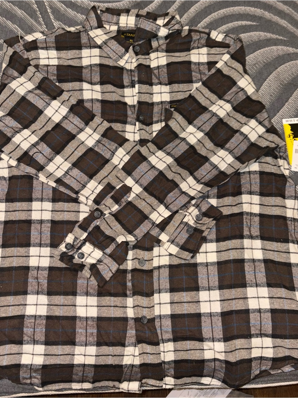 Stanley Brown & Cream Plaid Button-Down Shirt
